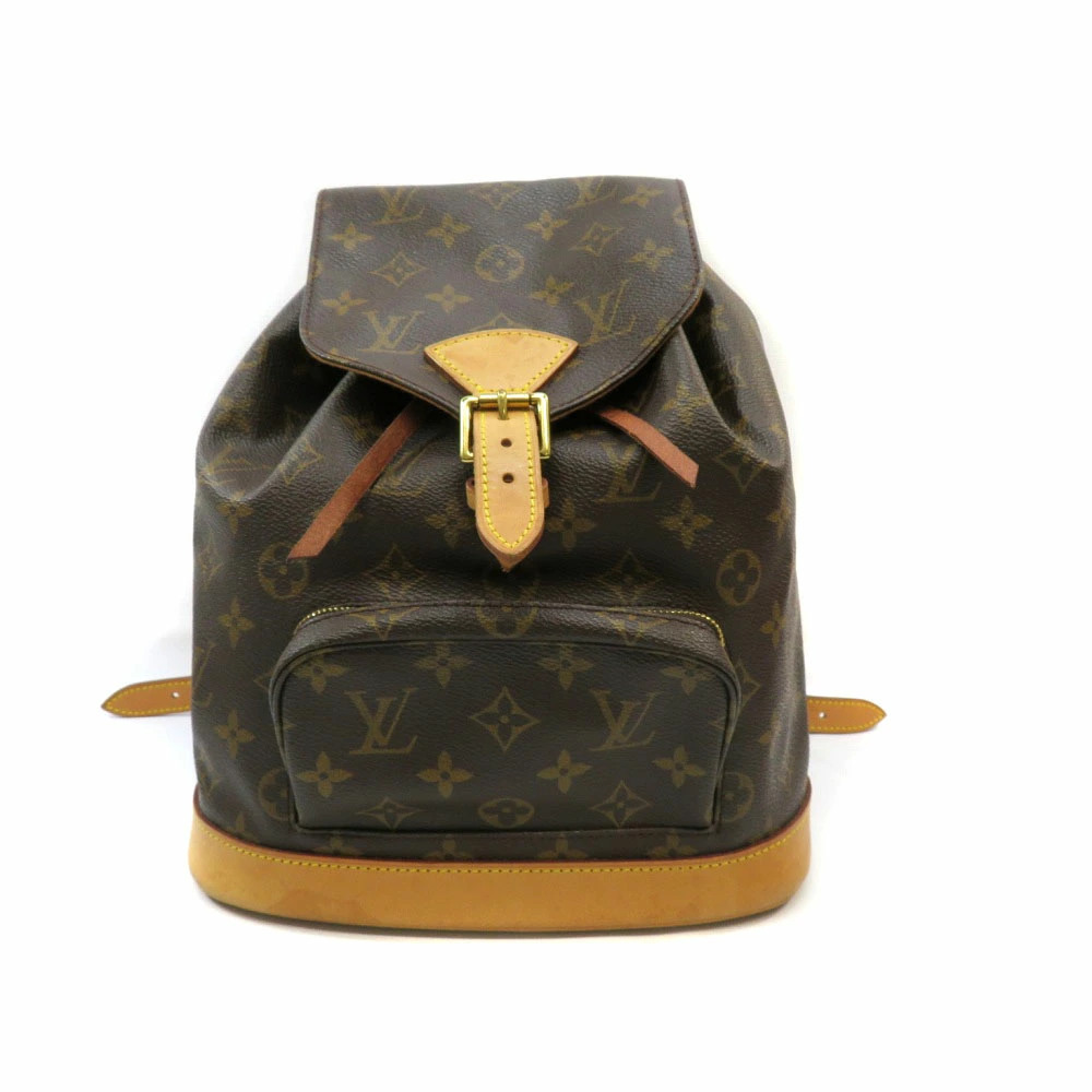 LOUIS VUITTON Montsouris Monogram Brown Backpack Rucksack Daypack Bag